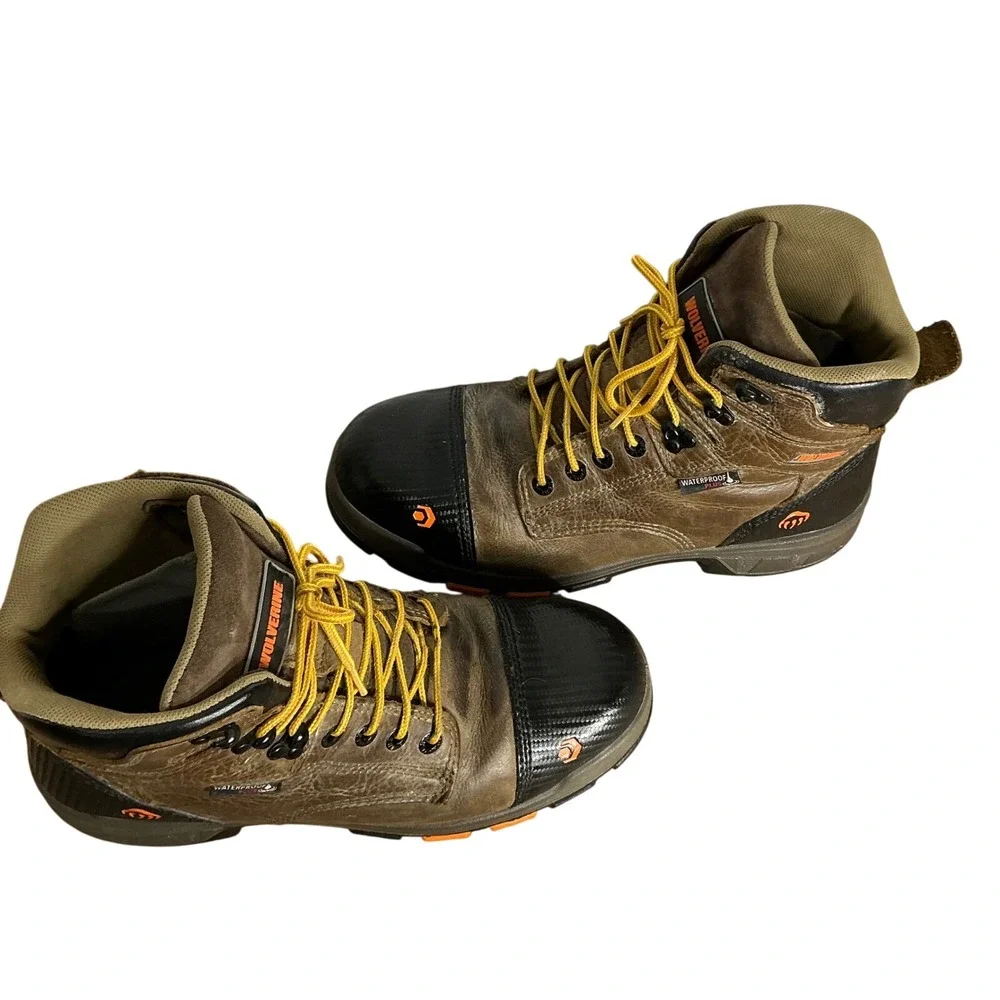 Wolverine EPX Brown Leather CarbonMAX Safety Toe‎ Work Boots Men's 11M ASTM EH